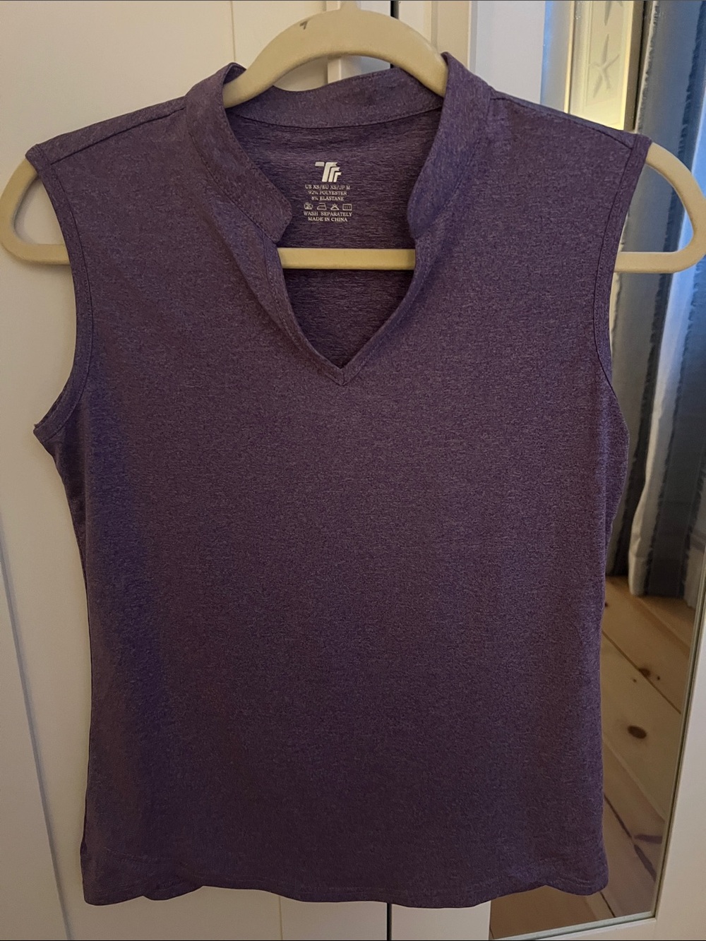 Sleeveless V-Neck Women's Top in Purple - Active Comfort